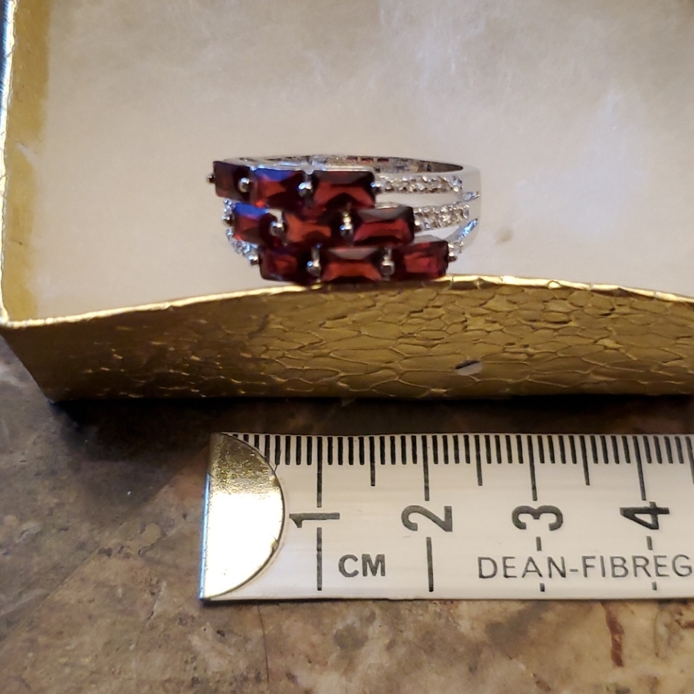 Stirling silver garnet ring